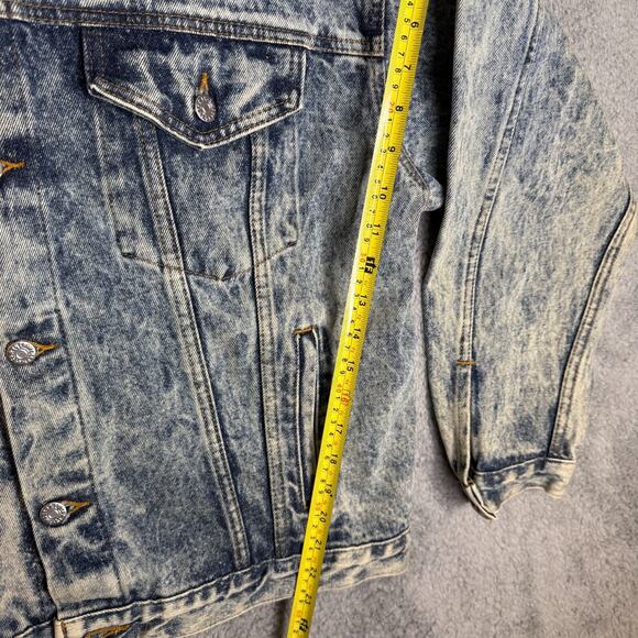 Vintage HPD Jacket Adult Large Honolulu Police Department Blue Acid Wash USA - Picture 4 of 9